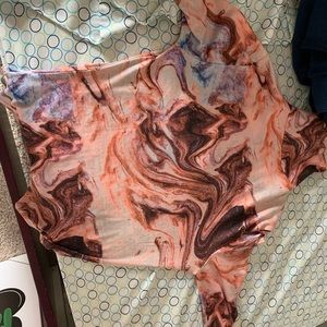 Long sleeve multicolored turtleneck